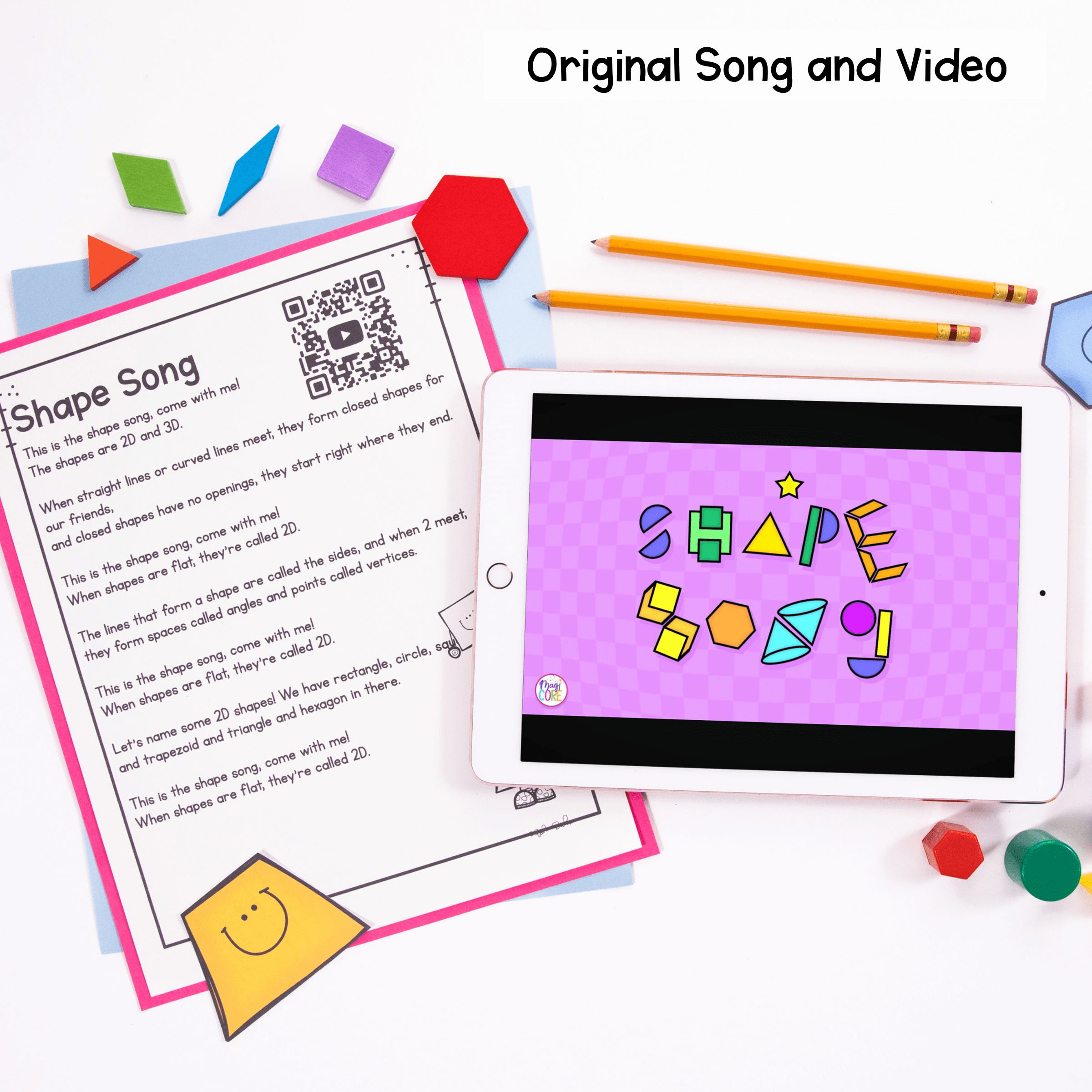 Geometry 2D & 3D Shapes 2nd Grade 2.GA.1 Worksheets Activities Anchor Chart Unit - Image 2