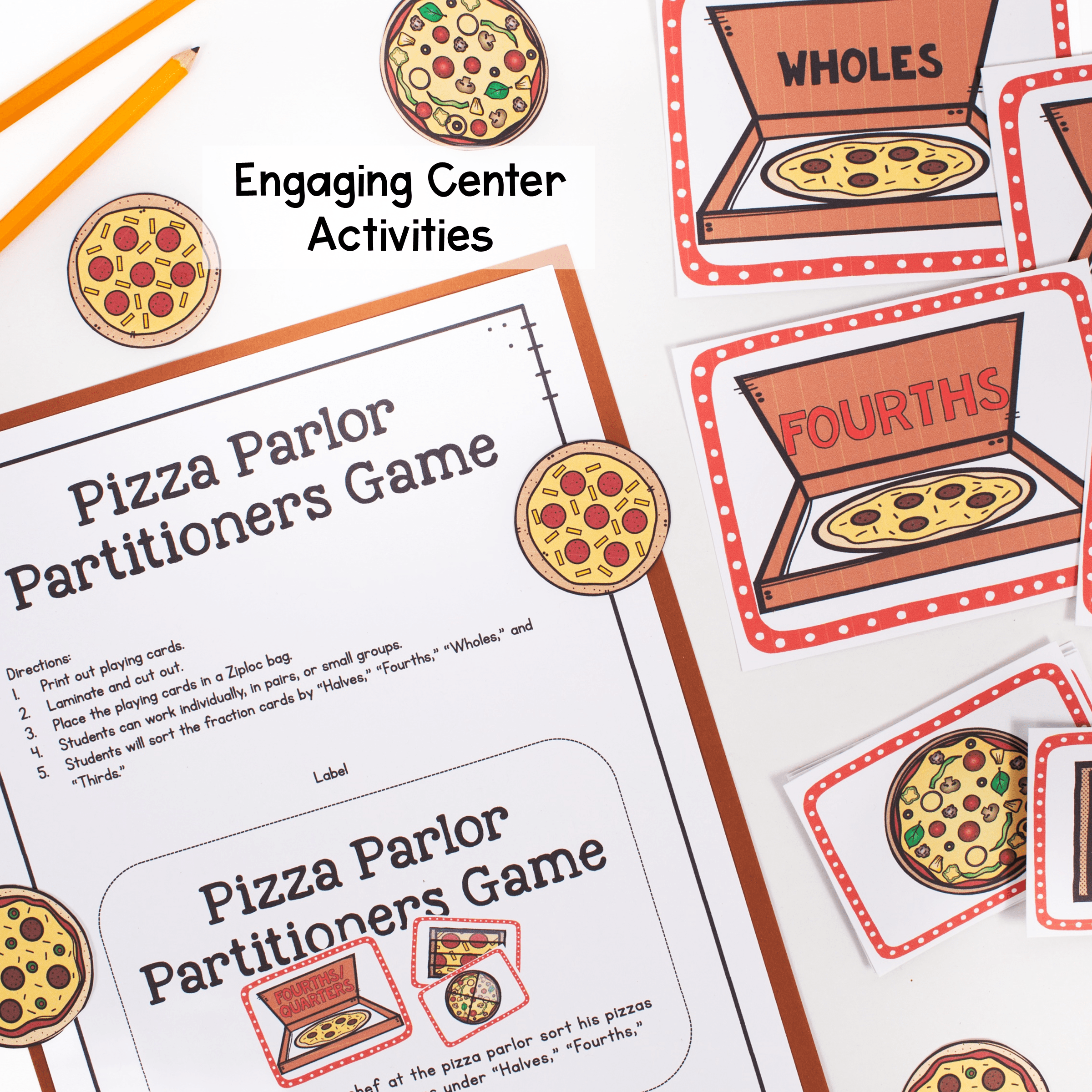 Fractions Halves Thirds Fourths 2nd Grade Math Worksheets Partitioning 2.GA.3 - Image 2