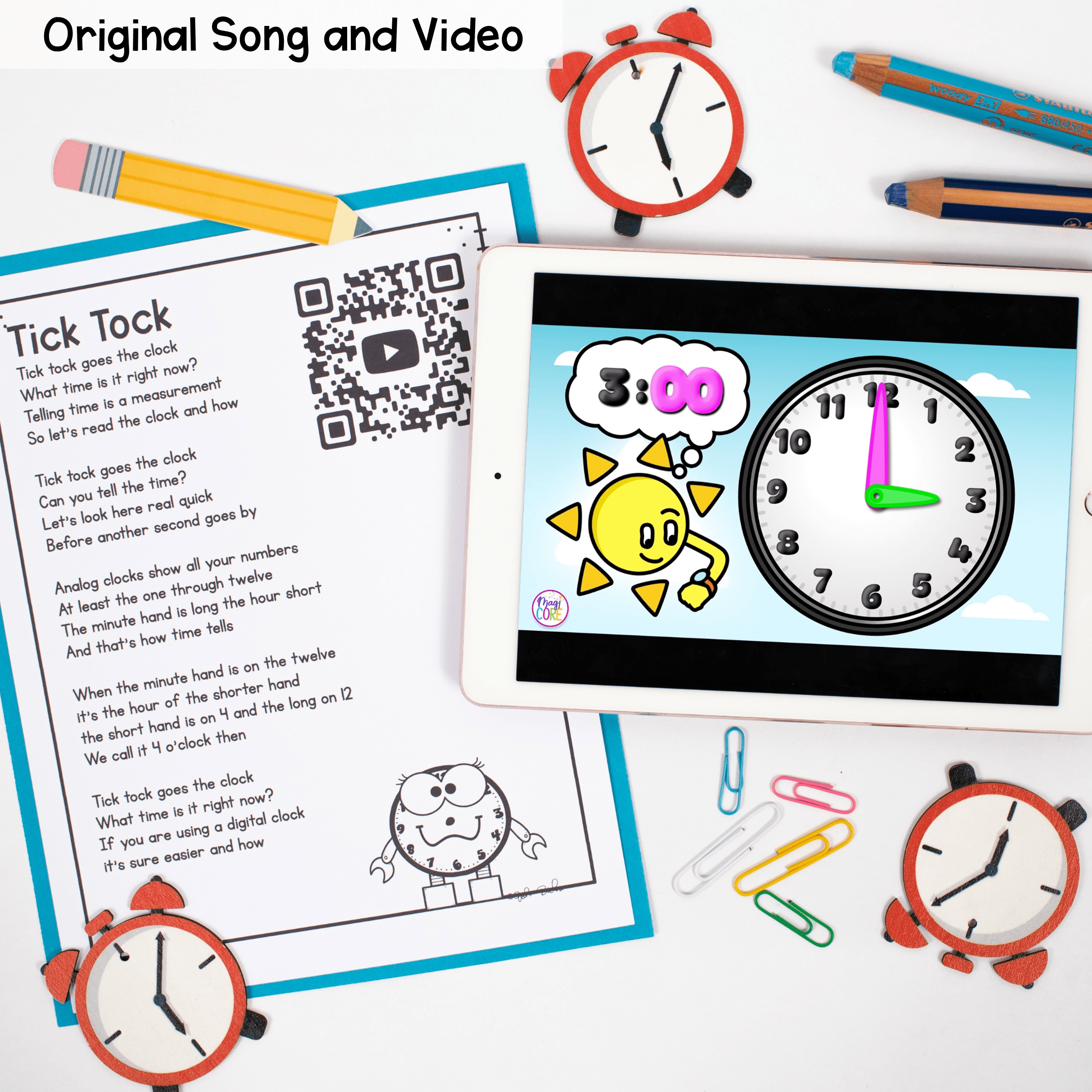 Telling Time to Five Minutes - 2nd Grade Math 2.MD.C.7 Worksheets Activities - Image 2