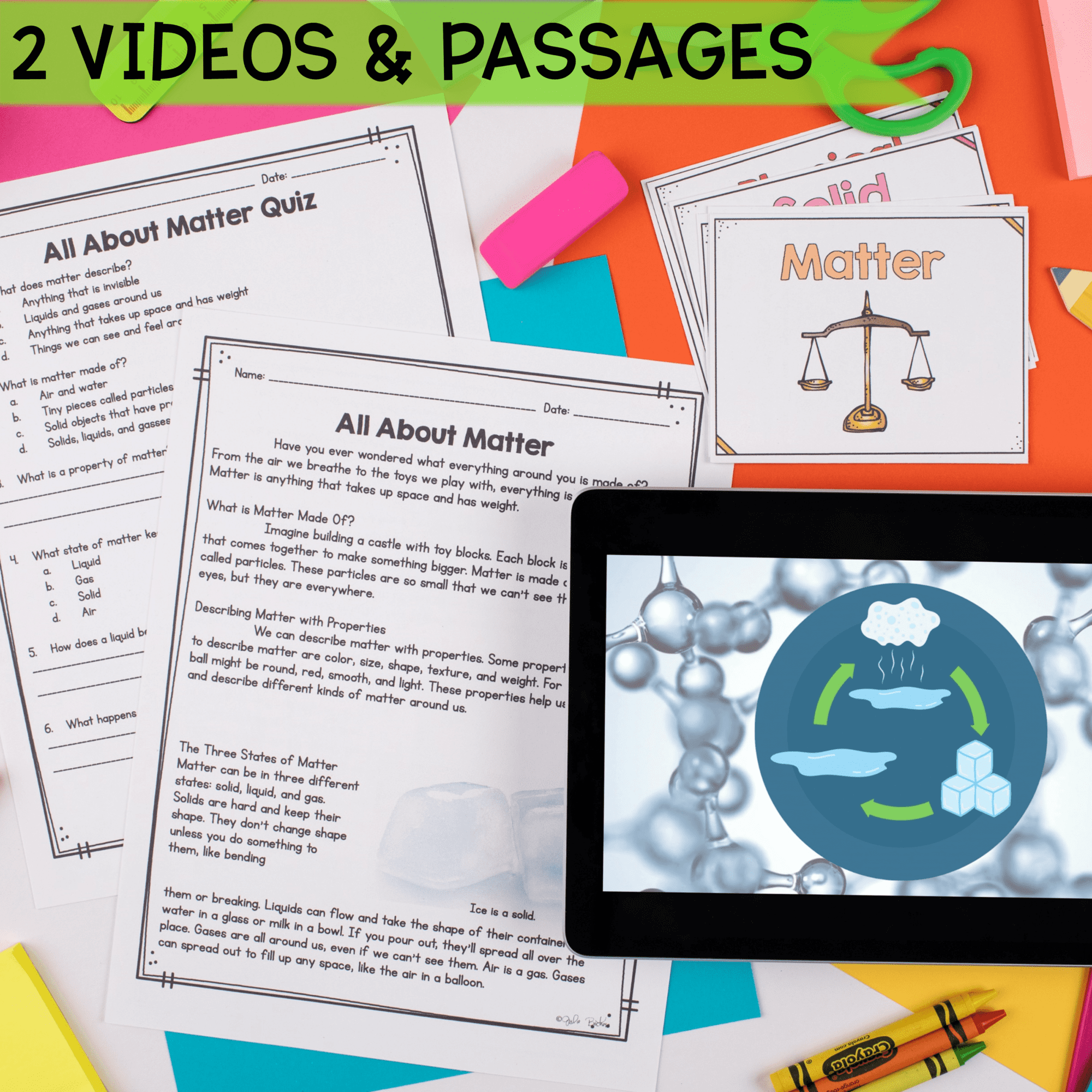 Matter Unit: States and Properties Science Worksheets, Activities, Experiments - Image 2