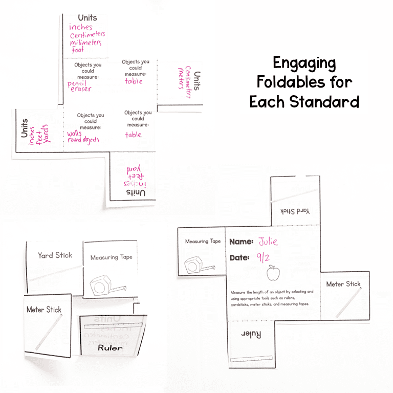 Measurement Review - 2nd Grade Math - Measurement & Data Review Unit Worksheets - Image 3