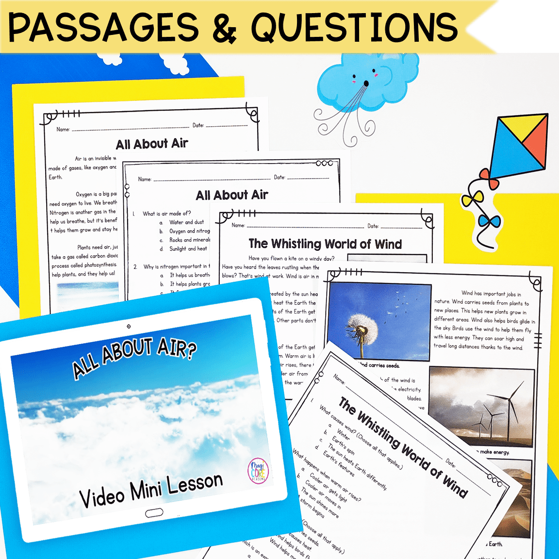 Air & Wind - 1st & 2nd Grade Science Unit - Printable & Digital - Image 3