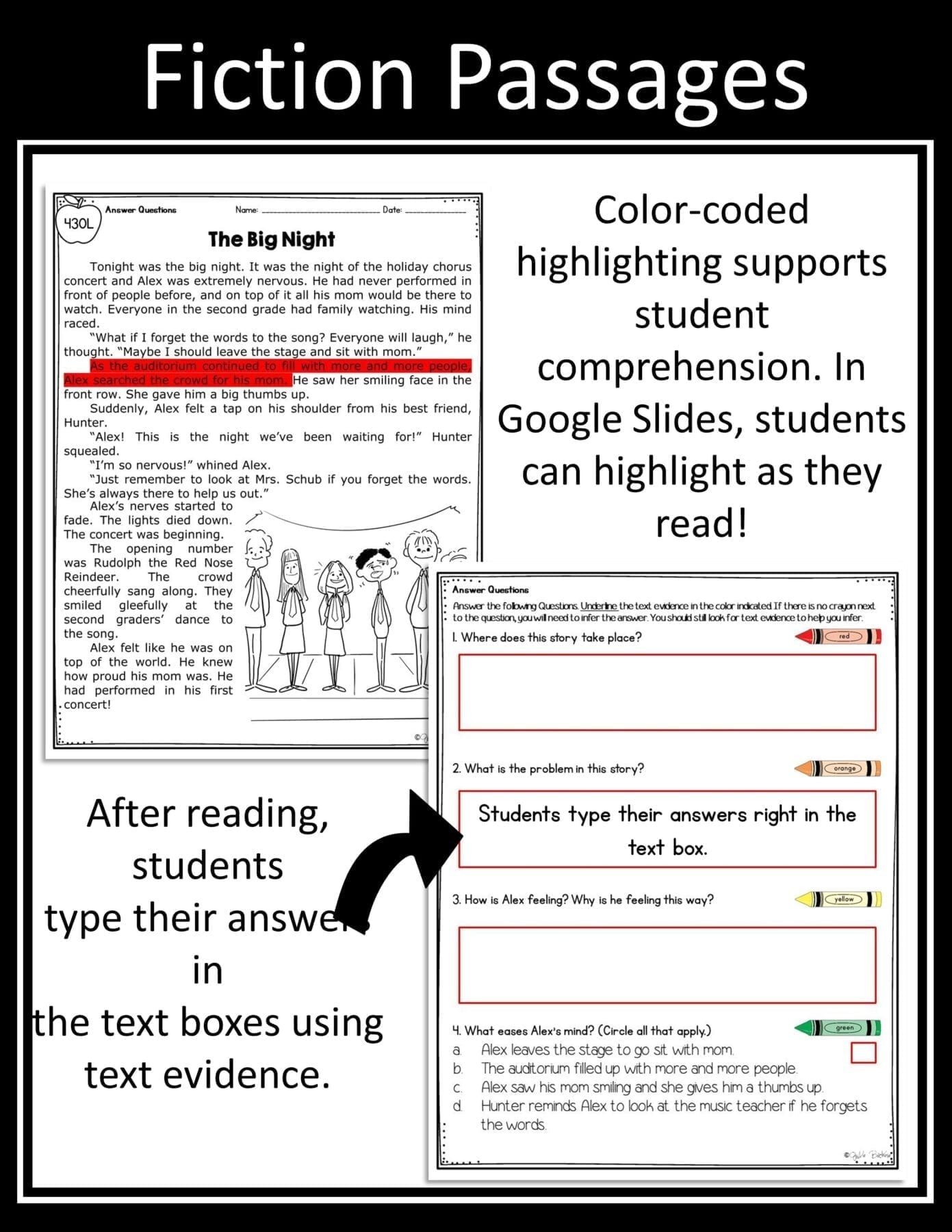 Ask & Answer Questions Fiction Reading Comprehension 2nd 3rd Grade RL.2.1 RL.3.1 - Image 6