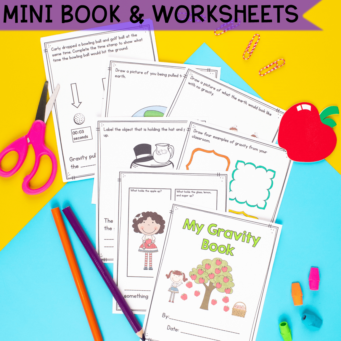 Gravity Force and Motion - 1st & 2nd Grade Science Unit Activity Worksheets Lab - Image 4