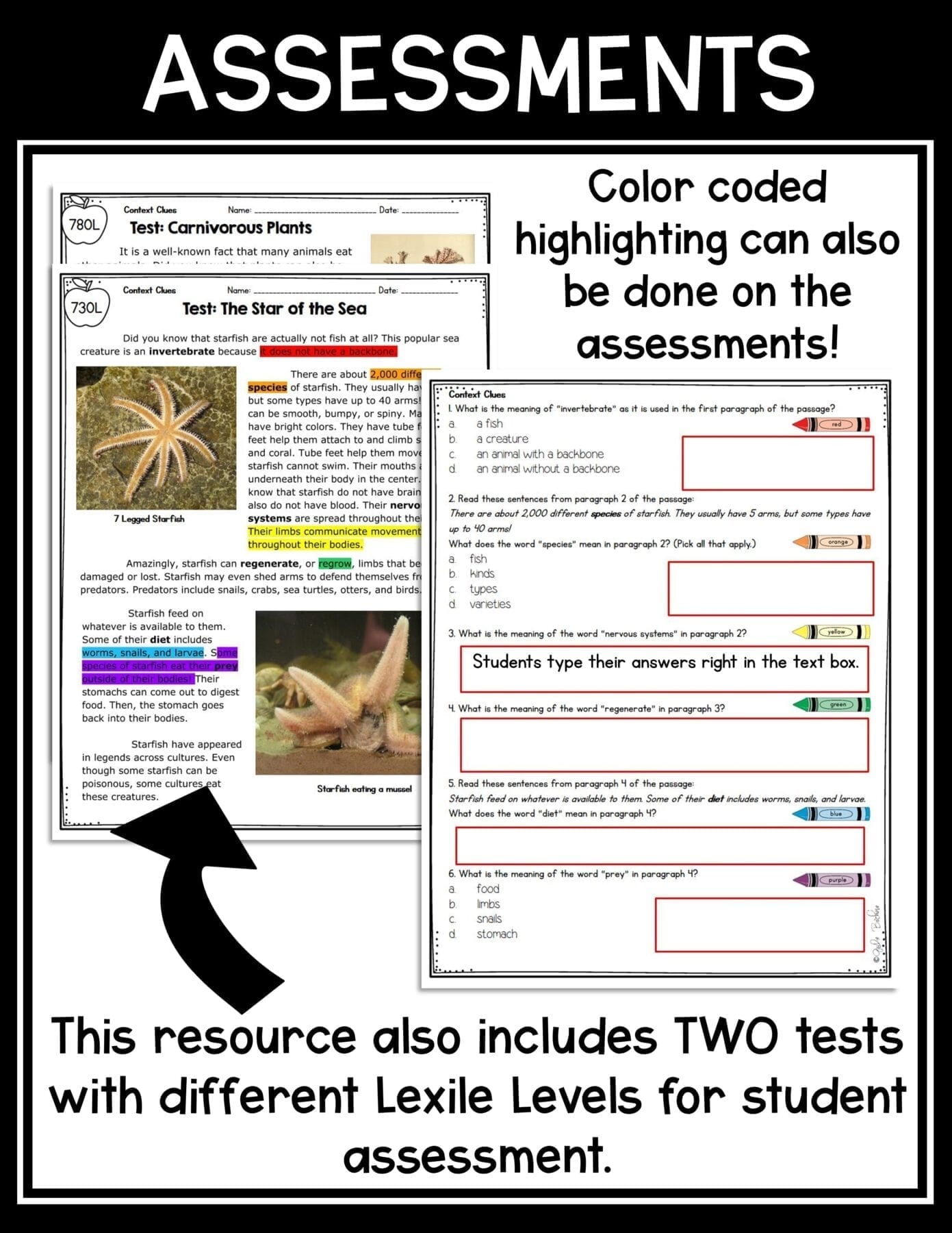 Context Clues Reading Comprehension Passages & Questions 2nd & 3rd RI.2.4 RI.3.4 - Image 6