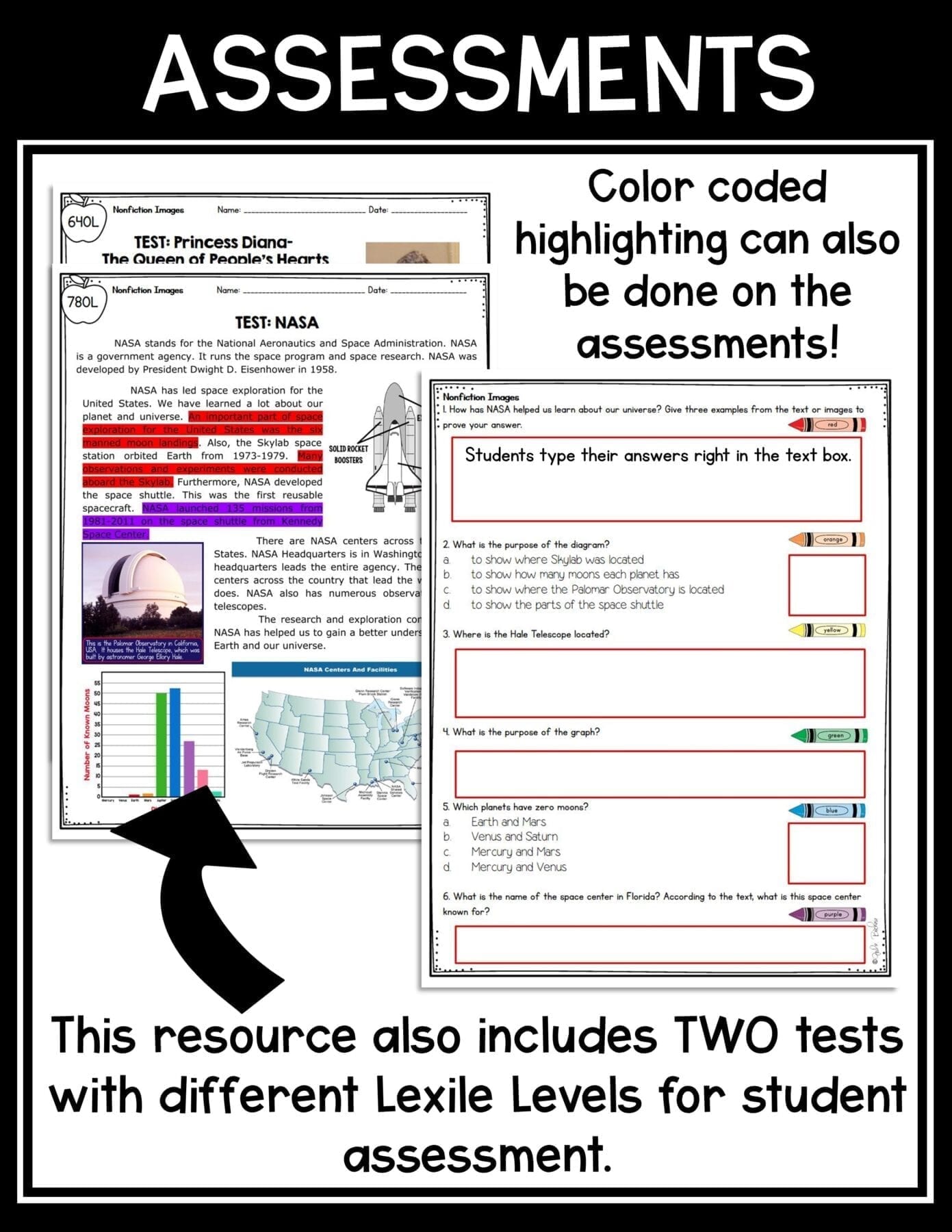 Nonfiction Text Features Reading Comprehension Passages Questions RI.2.7 RI.3.7 - Image 6