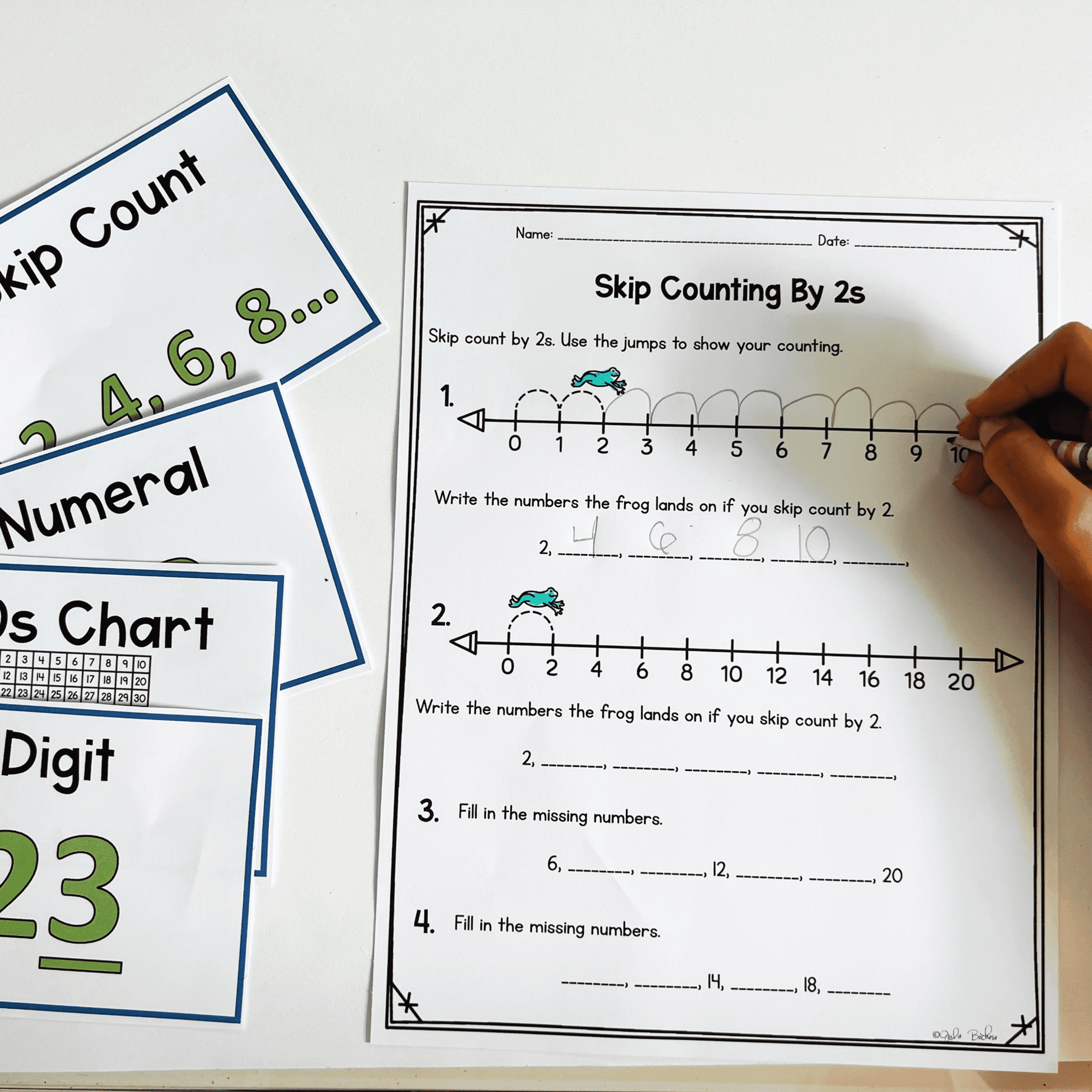 Counting to 120 Missing Numbers Hundreds Chart Worksheets 1st Grade 1.NBT.A.1 - Image 4