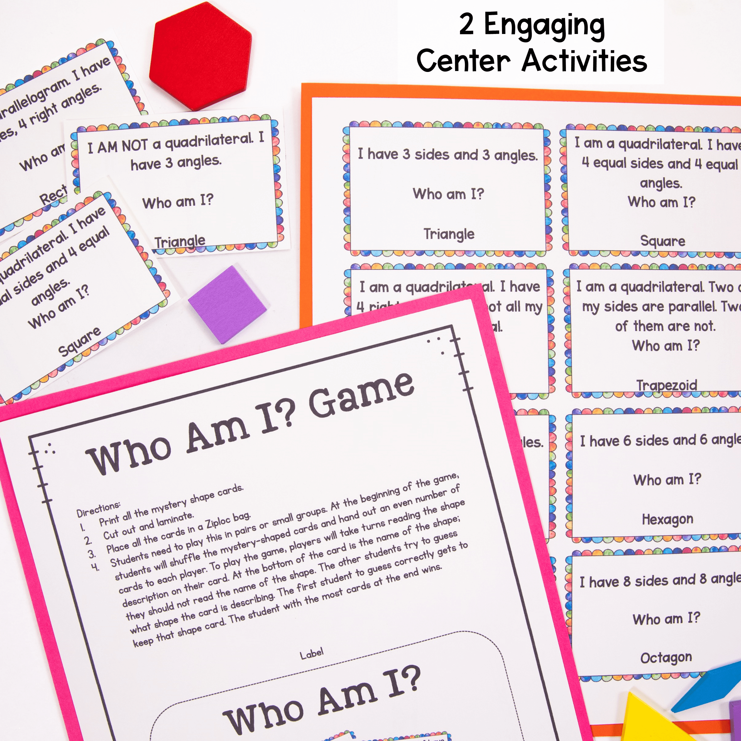Geometry 2D & 3D Shapes 2nd Grade 2.GA.1 Worksheets Activities Anchor Chart Unit - Image 4