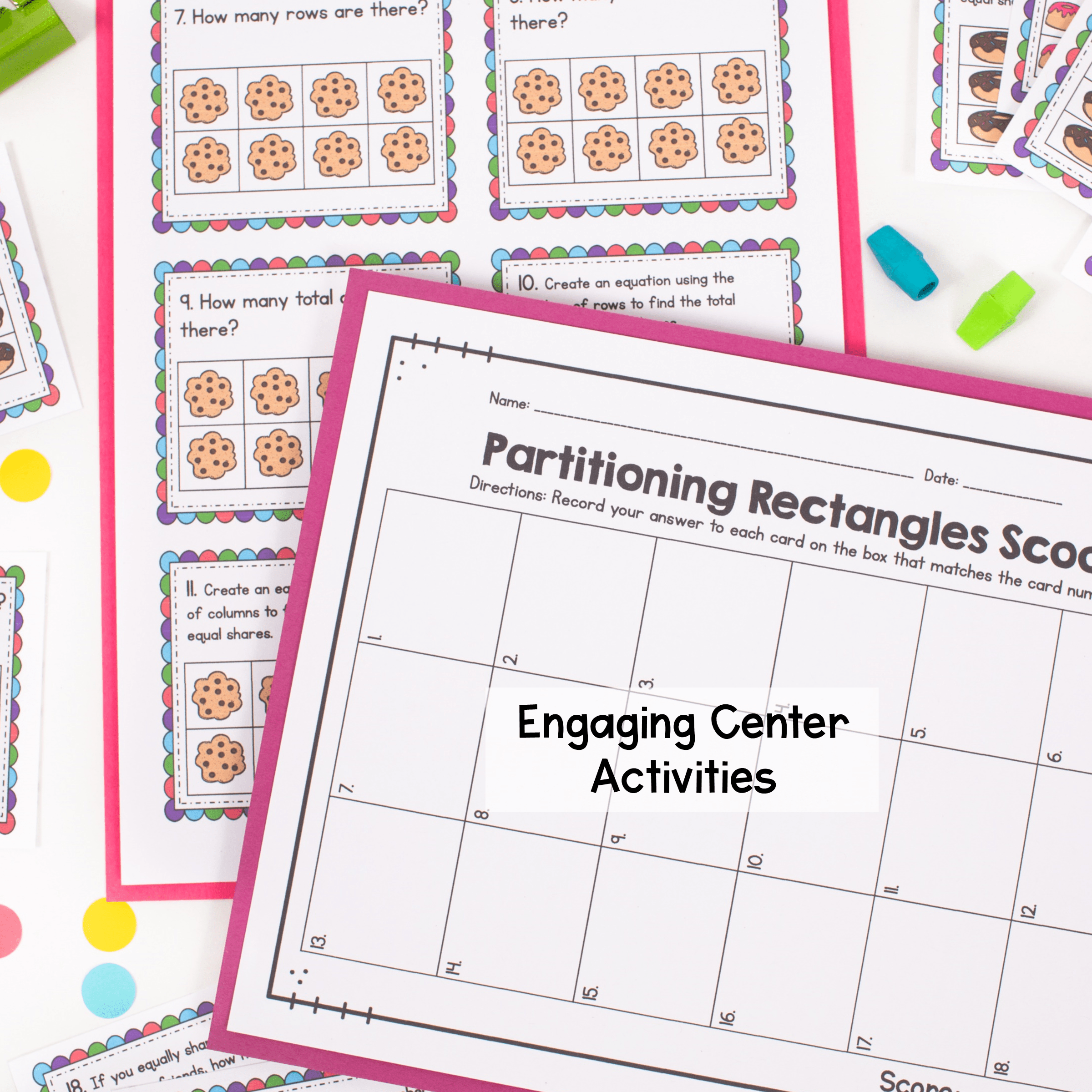 Partitioning Rectangles Rows & Columns 2nd Grade Geometry Array Activity 2.GA.2 - Image 4