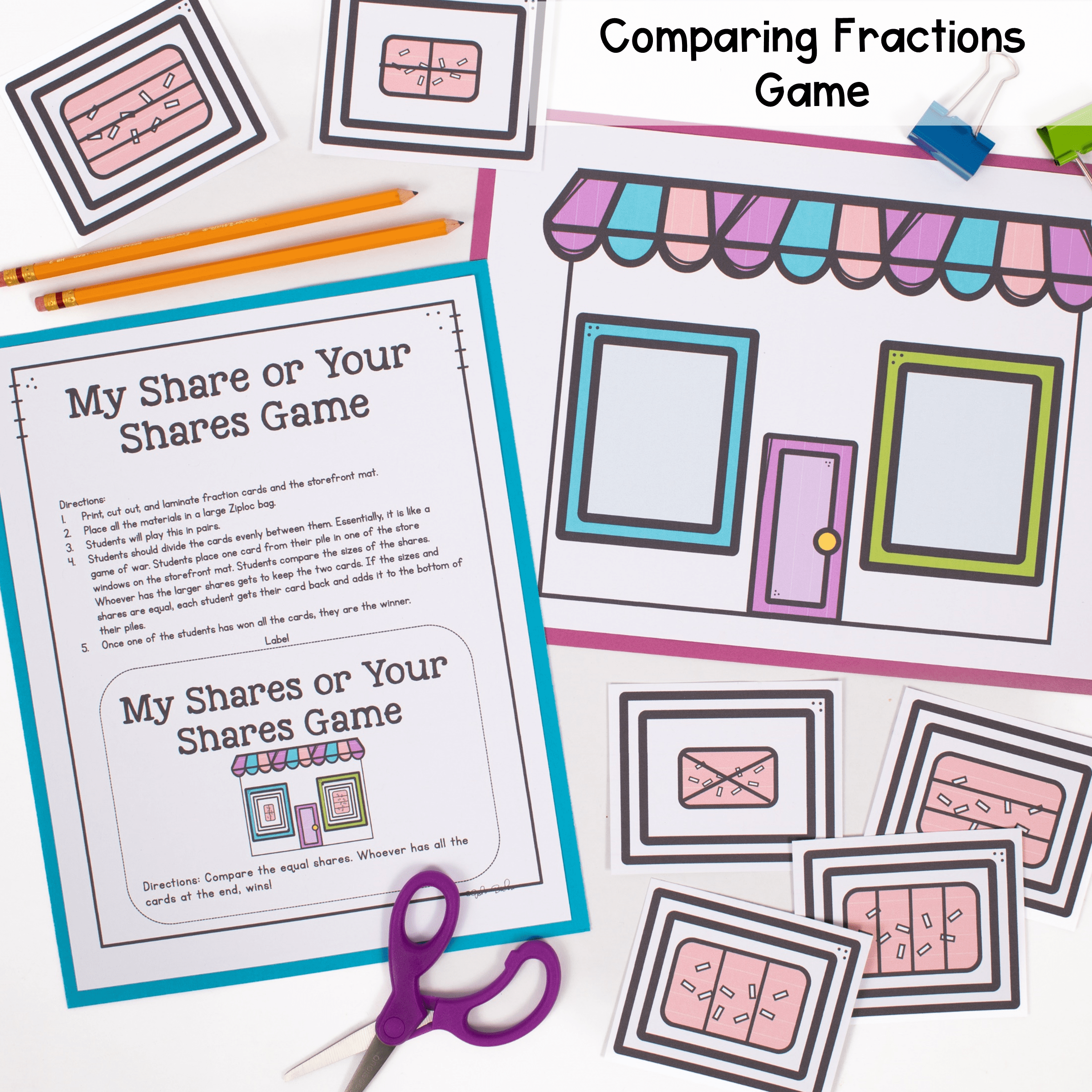 Fractions Halves Thirds Fourths 2nd Grade Math Worksheets Partitioning 2.GA.3 - Image 4