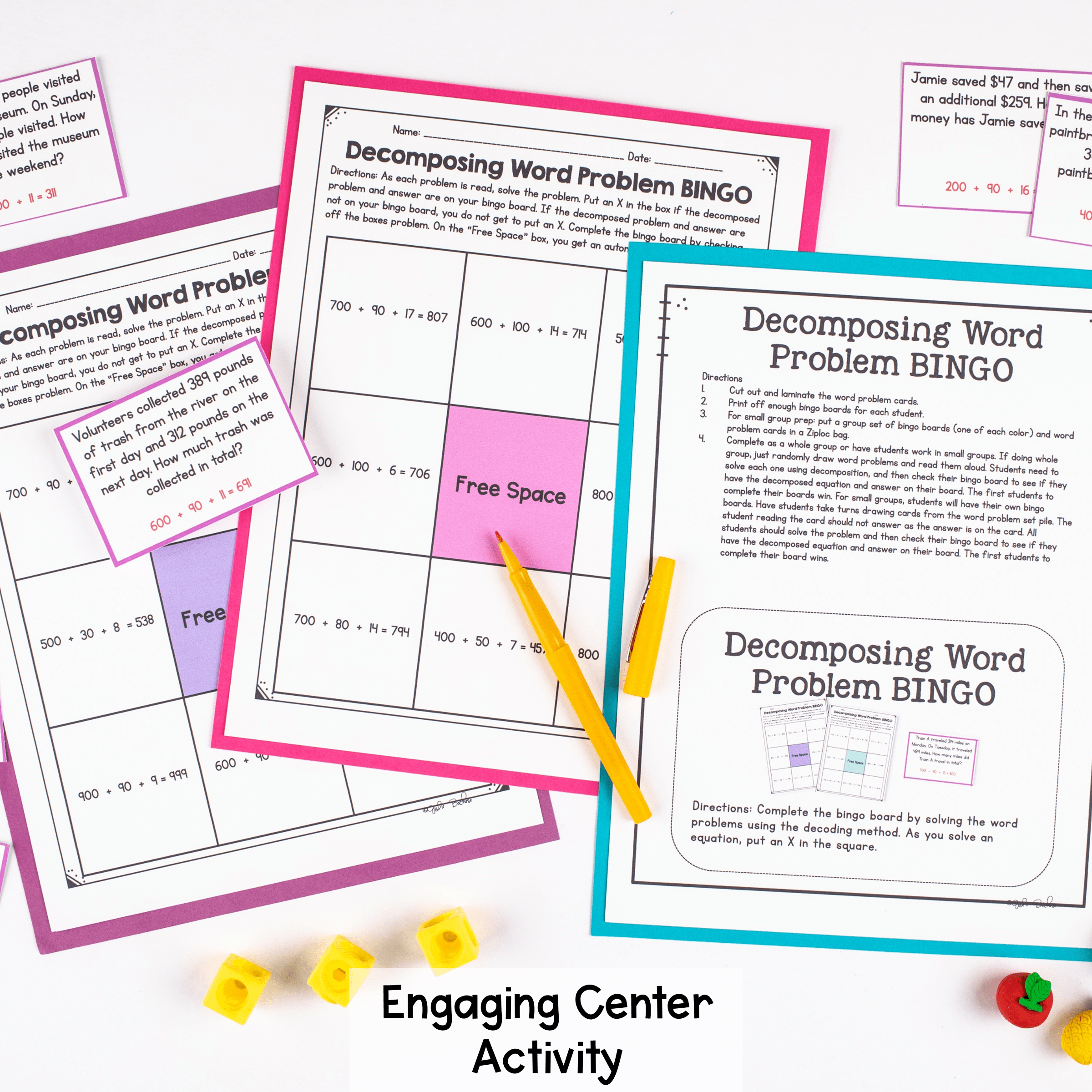 Decomposing Numbers to Add to 1,000 - 2nd Grade Addition 2.NBT.B.7 Worksheets - Image 4
