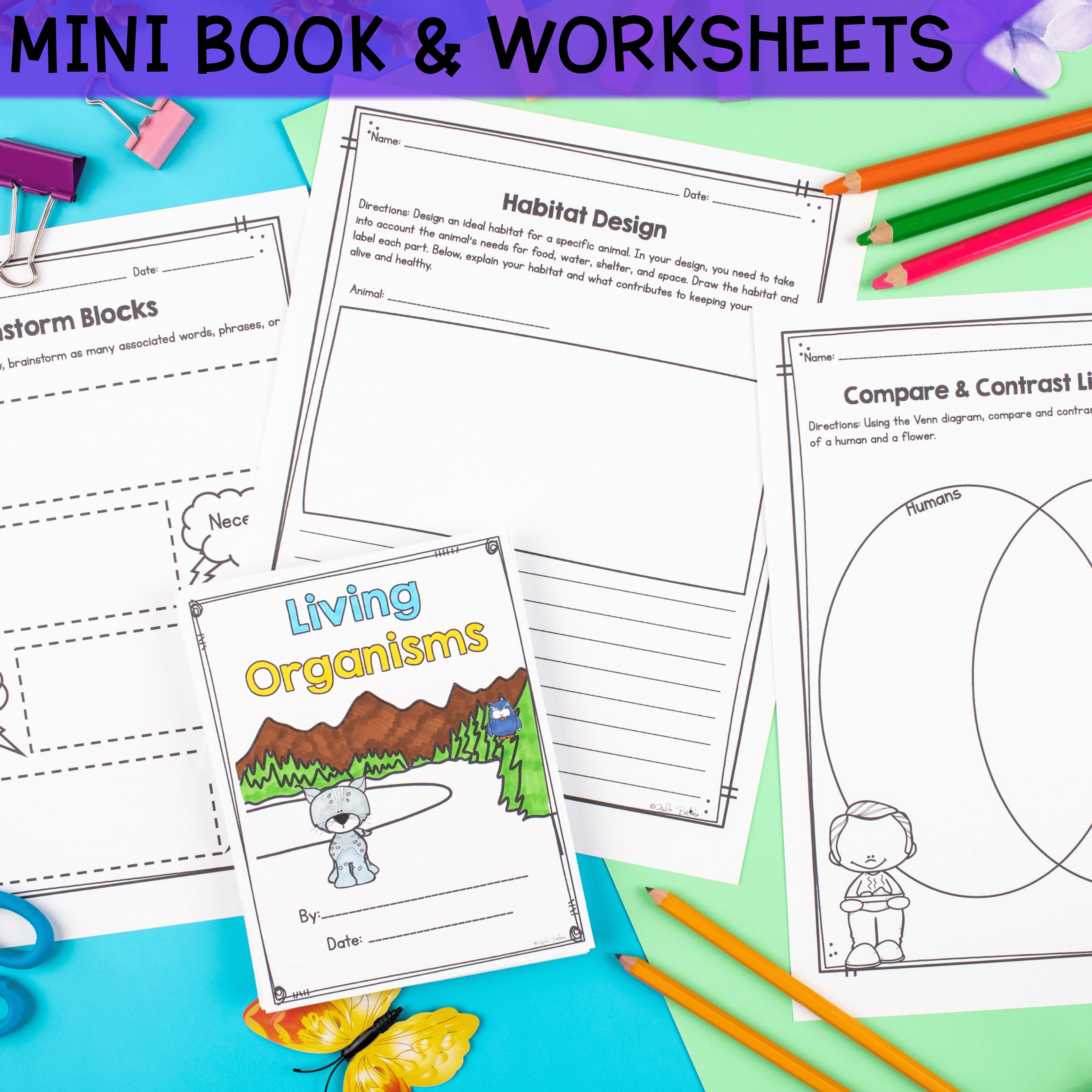 Living Organisms - 1st & 2nd Grade Science Unit - Printable & Digital - Image 4