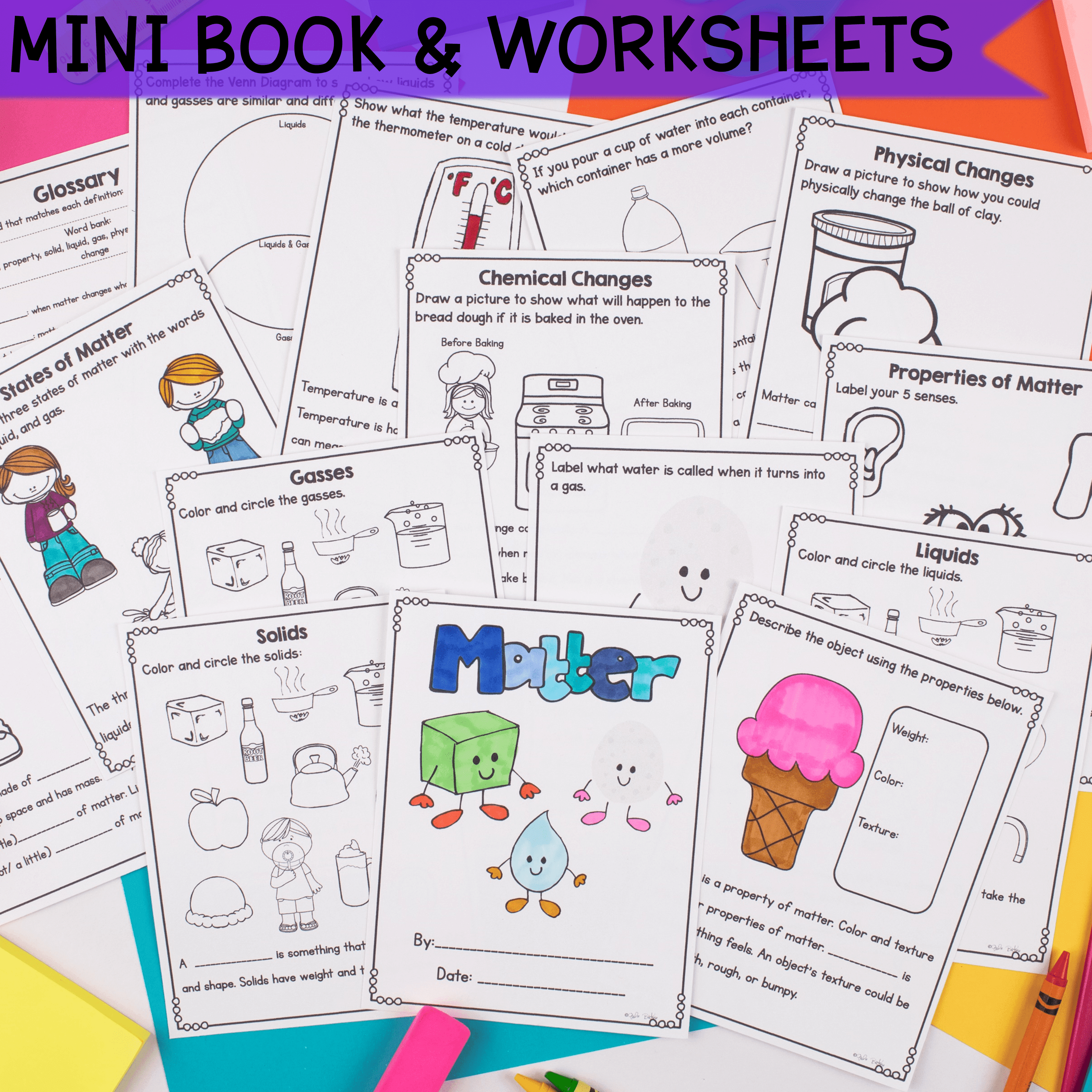Matter Unit: States and Properties Science Worksheets, Activities, Experiments - Image 4