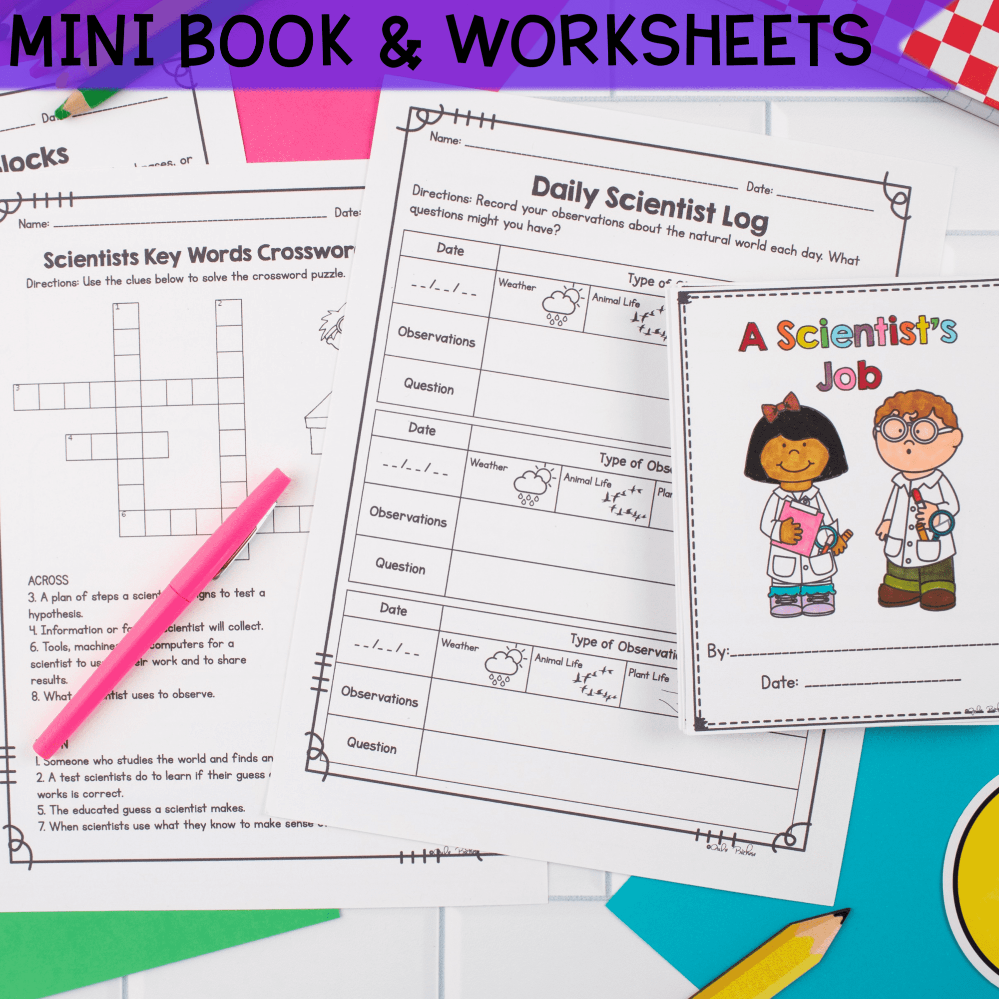 What is a A Scientist's Job - 1st & 2nd Grade Unit Activities Worksheets Lessons - Image 4