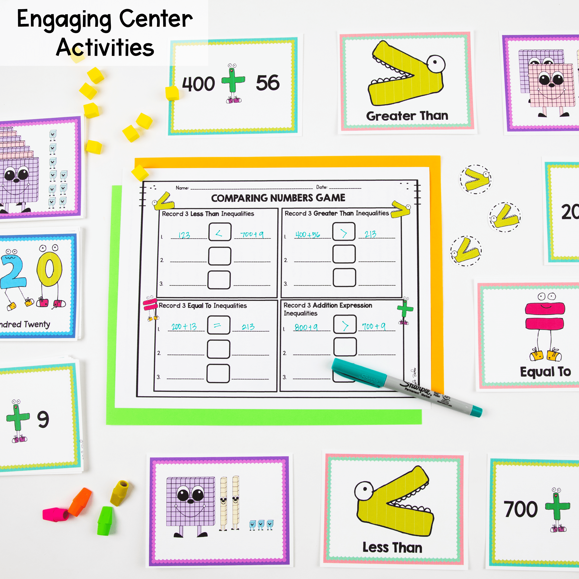 Compare Numbers - 2nd Grade - 2.NBT.A.4 - Print & Digital - Image 4