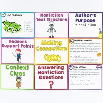 Reading Comprehension Task Cards Bundle - 2nd & 3rd Grade Centers and Activities - Image 4