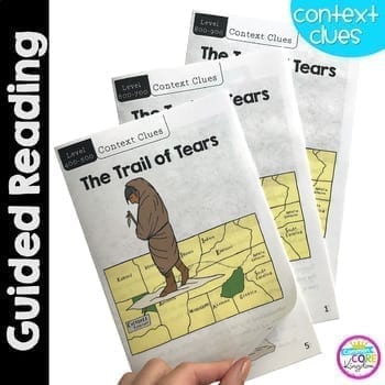 Trail of Tears- Differentiated Guided Reading Focus on Context Clues