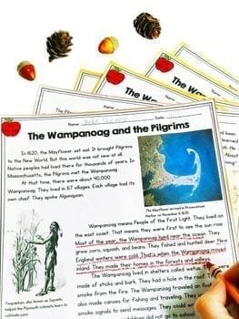 Wampanoag People Differentiated Reading and Writing Activities - Image 2