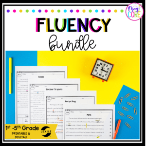 Reading Fluency Bundle Lexile Leveled Passages & Progress Monitoring Practice