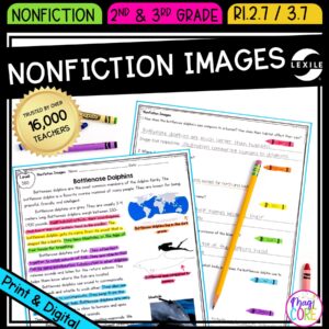 Nonfiction Text Features: Images - RI.2.7 & RI.3.7 Leveled Reading Passage Unit