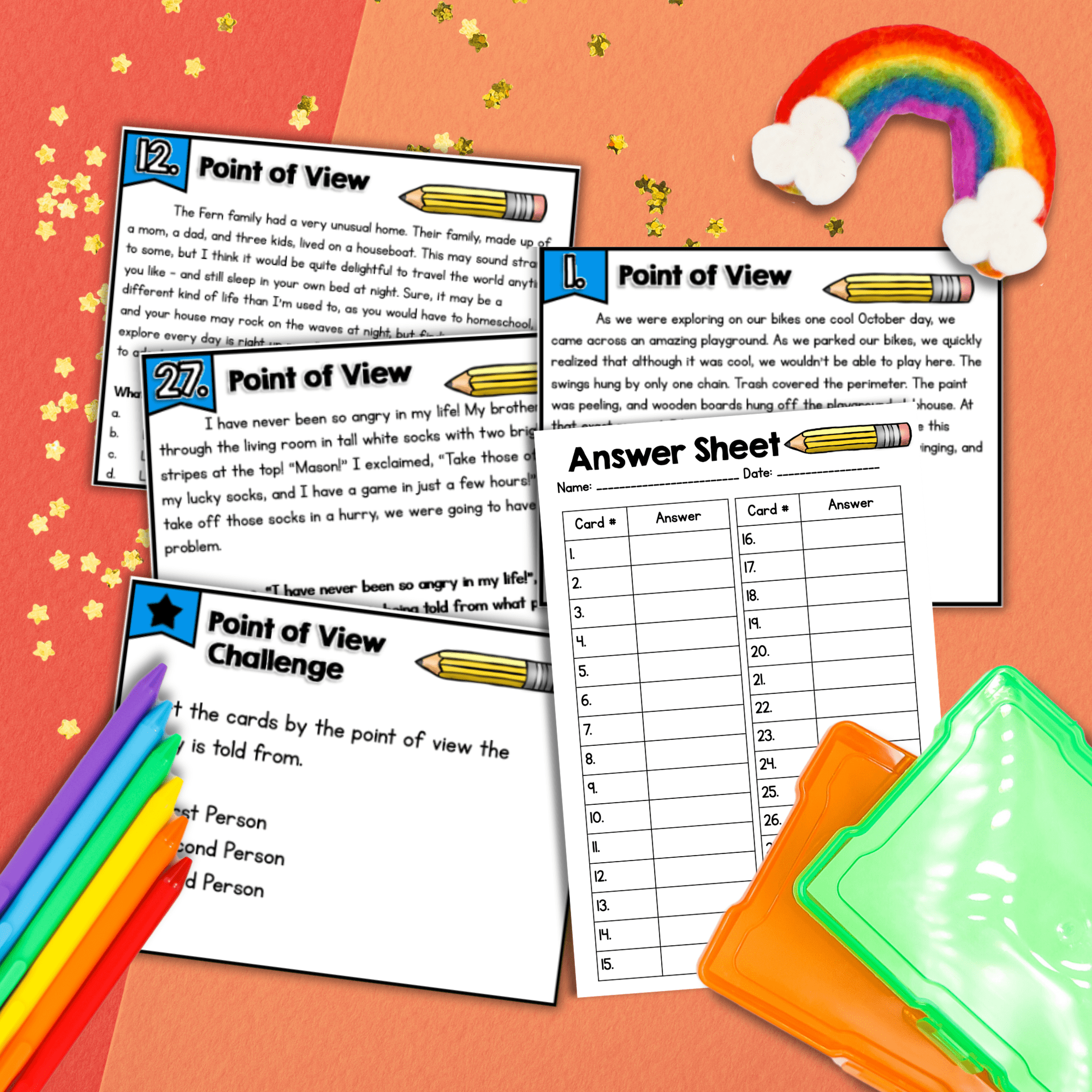 Point of View Task Cards 4th 5th Grade First and Third Person POV RL.4.6 RL.5.6 - Image 3