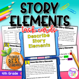 Story Elements Task Cards - 4th Grade Setting Character Event Plot Structure