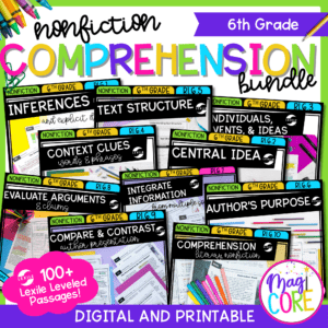 6th Grade Nonfiction Reading Comprehension Bundle - Reading Passage Based Units