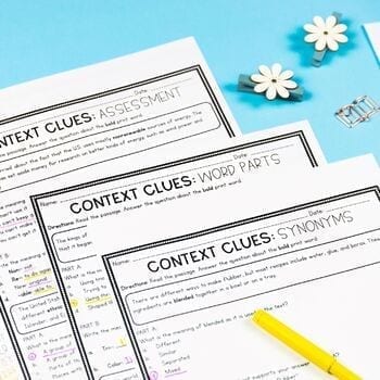 Context Clues Targeted Practice - 4th and 5th Grade - Printable & Digital - Image 3
