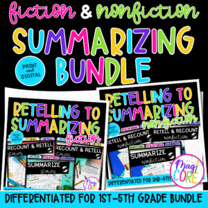 Summary Fiction & Nonfiction Reading Comprehension Passages Differentiated