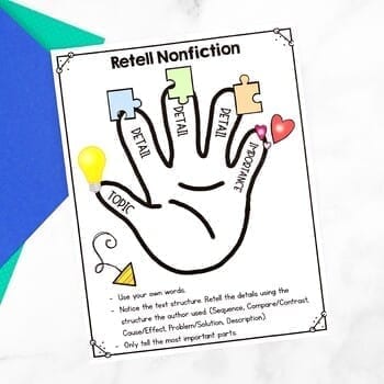 Retelling to Summarizing Nonfiction Reading Comprehension Differentiated Bundle - Image 4