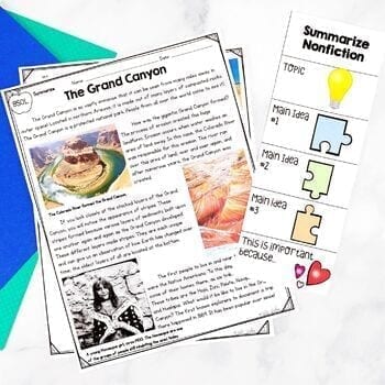 Summarize Nonfiction Text - 4th & 5th Grade Reading Comprehension Passages Unit - Image 2