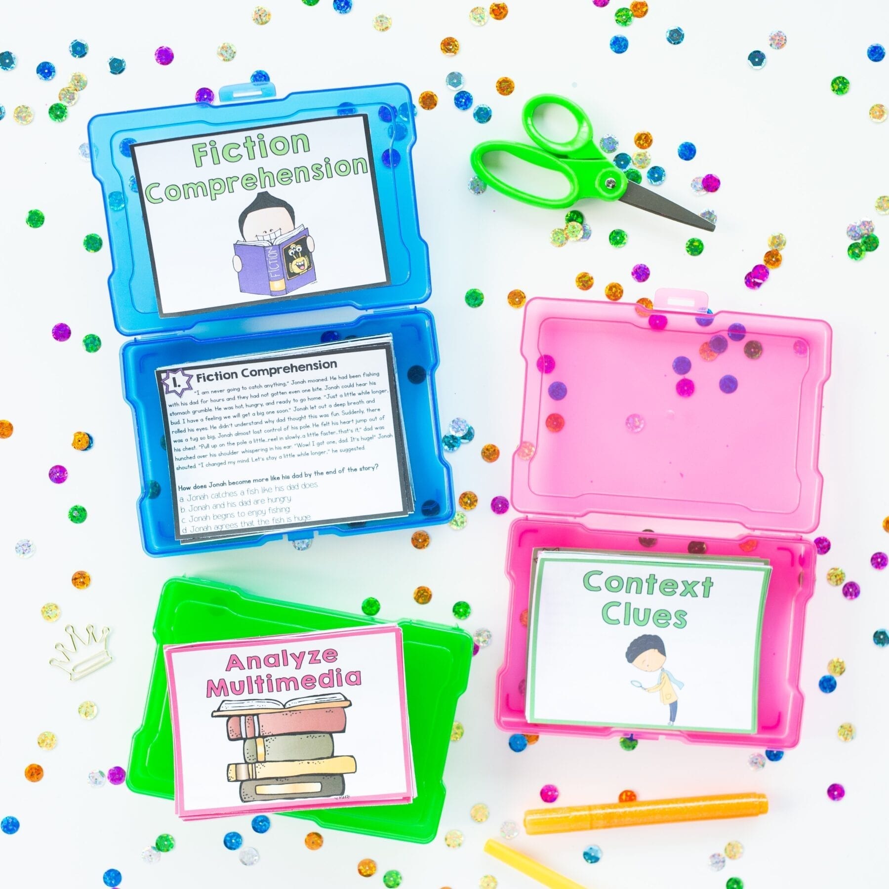 Reading Comprehension Task Cards Bundle - 4th & 5th Grade Centers & Activities - Image 2