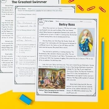 Fact & Opinion - 1st Grade Reading Comprehension Passages Activities Worksheets - Image 3