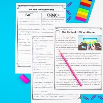 Fact & Opinion - 1st Grade Reading Comprehension Passages Activities Worksheets - Image 4