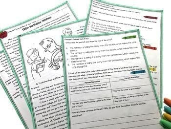 Compare & Contrast Point of View Lexile Reading Passage Worksheet RL.4.6 RL.5.6 - Image 6