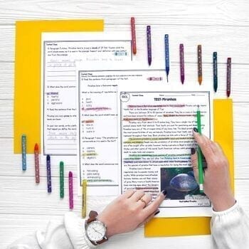 Context Clues Reading Passages Worksheets Anchor Chart RI.4.4 RI.5.4 RI4.4 RI5.4 - Image 4