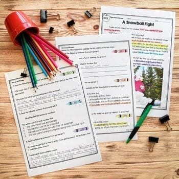 Figurative Language Reading Passages Worksheets Anchor Chart 3rd Grade RL.3.4 - Image 2