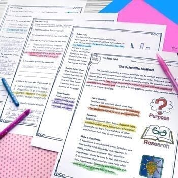 Main Idea Supporting Details Reading Comprehension Passages 4th 5th RI.4.2 RI5.2 - Image 3