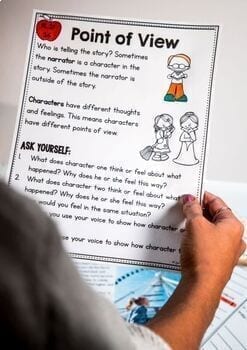 Point of View Reading Passages Worksheets Anchor Chart Activities RL.2.6 RL.3.6 - Image 3