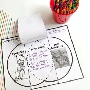 Retell Stories Tall Tales Reading Passages Worksheets RL.2.2 RL.3.2 RL2.2 RL3.2 - Image 3