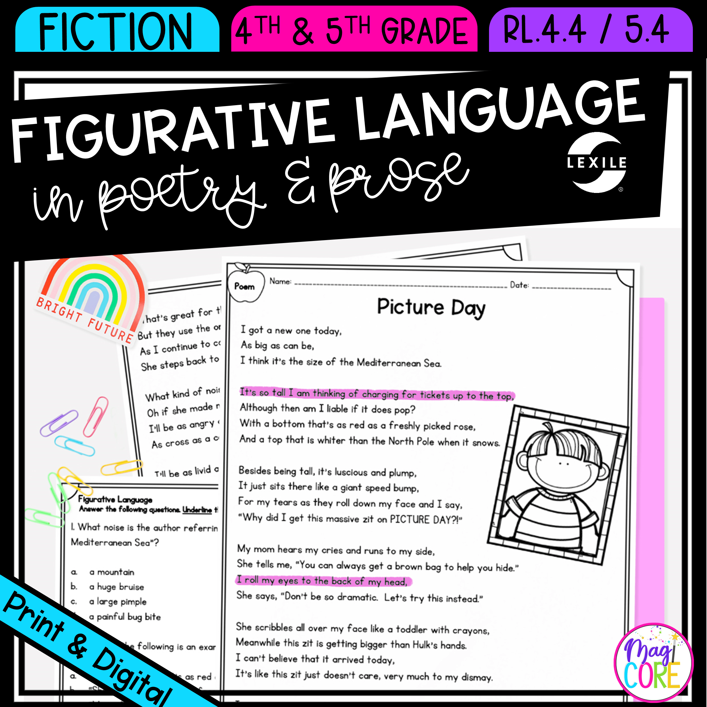 Figurative Language: Poetry Prose RL.4.4 RL.5.4 - Reading Passages RL4.4 RL5.4