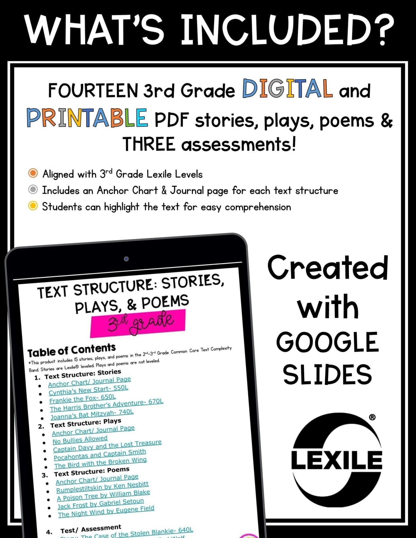 Text Structure in Stories Plays Poems - 3rd RL.3.5 - Reading Passages for RL3.5 - Image 6