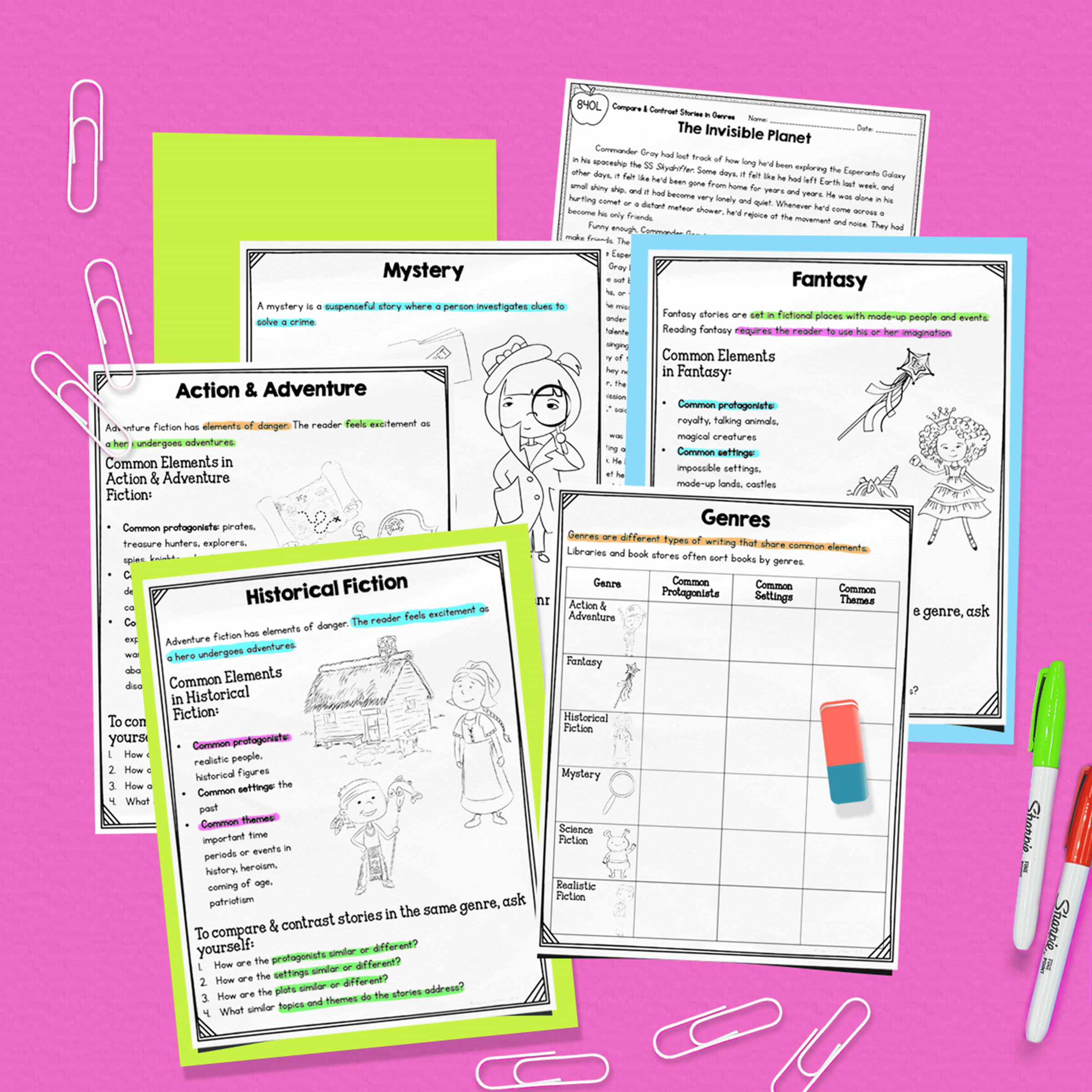 Compare & Contrast Stories in the Same Genre Reading Passages - RL.5.9 RL5.9 - Image 2