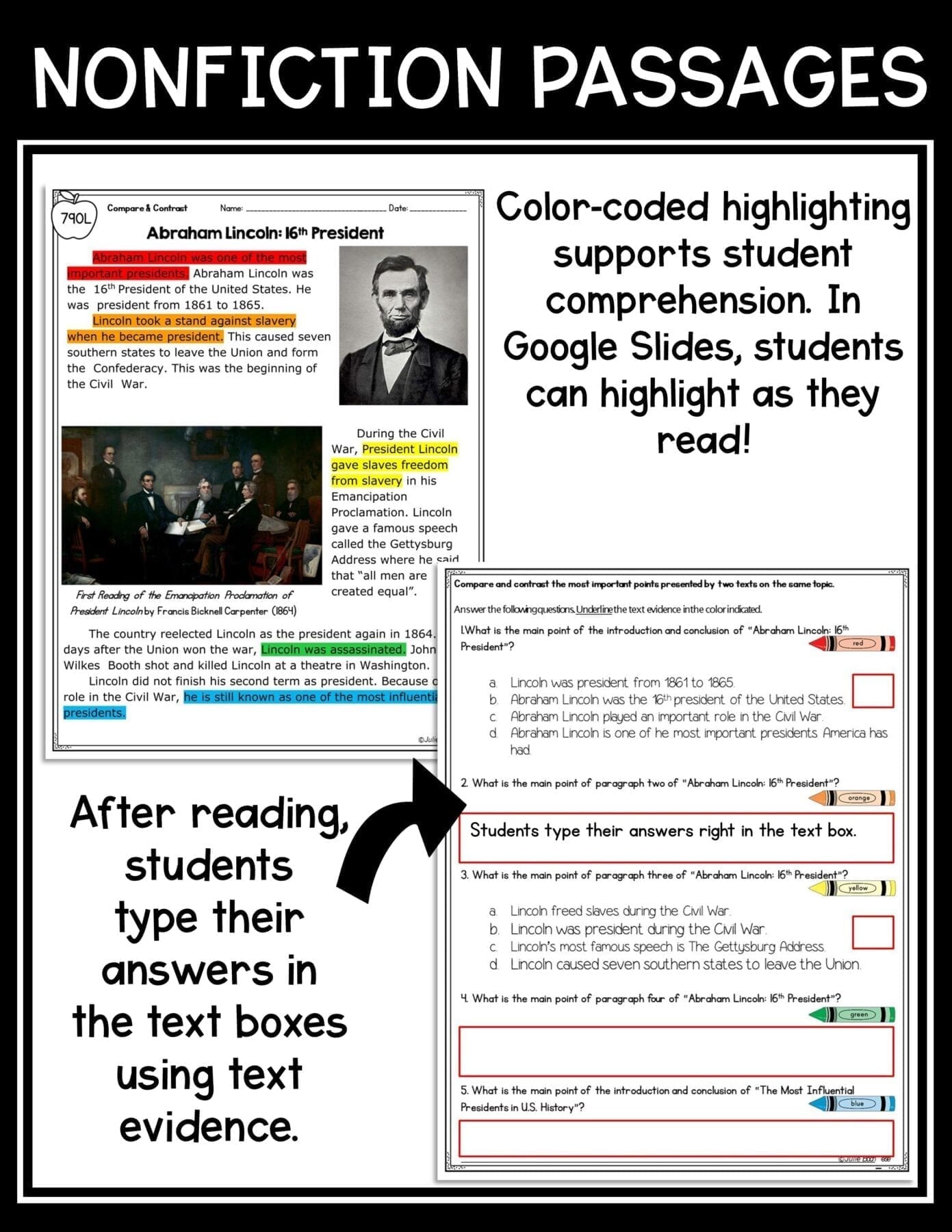 Compare and Contrast Reading Comprehension Passages and Questions RI.2.9 RI.3.9 - Image 7