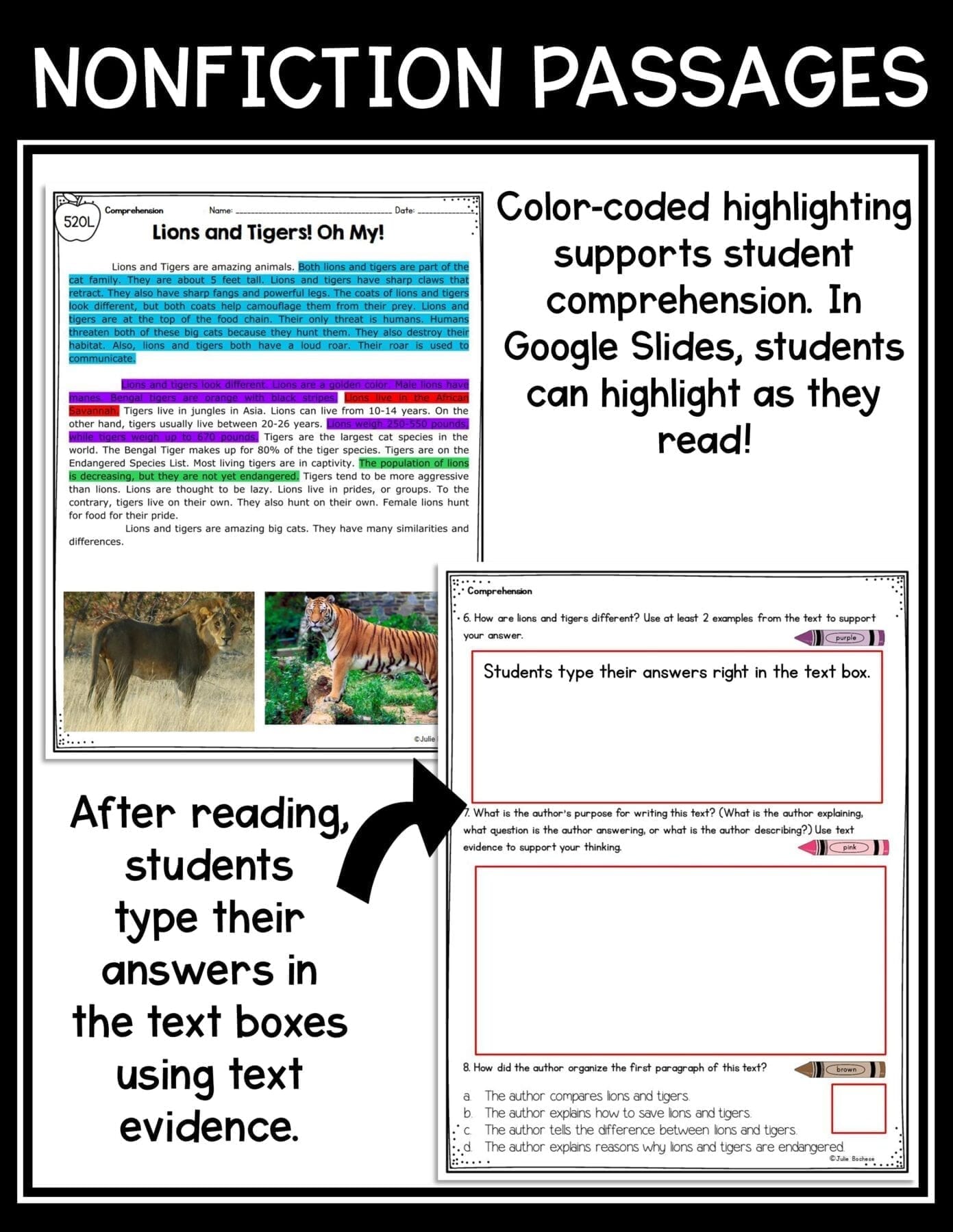 Comprehend Nonfiction Text - Passages & Questions 2nd 3rd Grade RI.2.10 RI.3.10 - Image 6