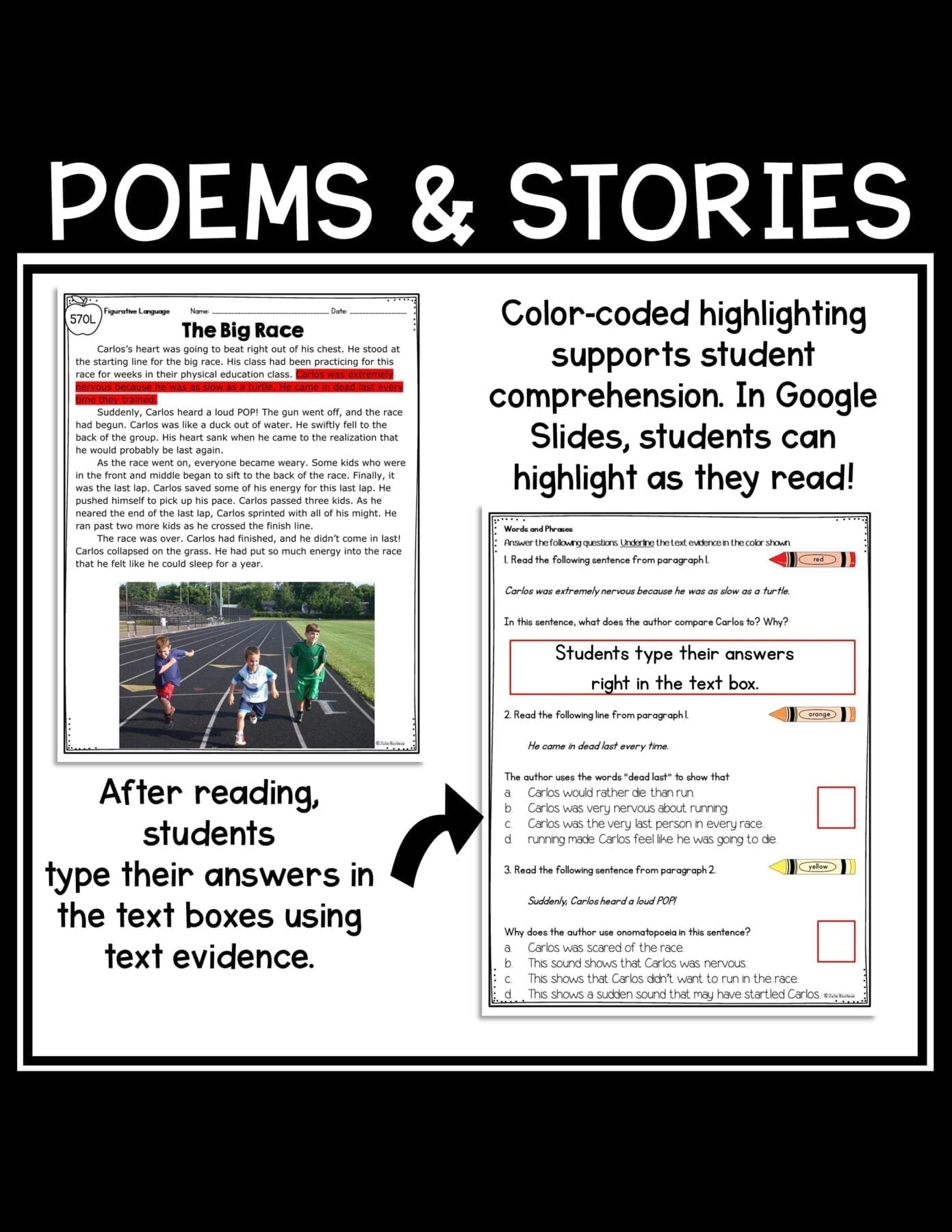 Figurative Language Reading Passages Worksheets Anchor Chart 3rd Grade RL.3.4 - Image 7