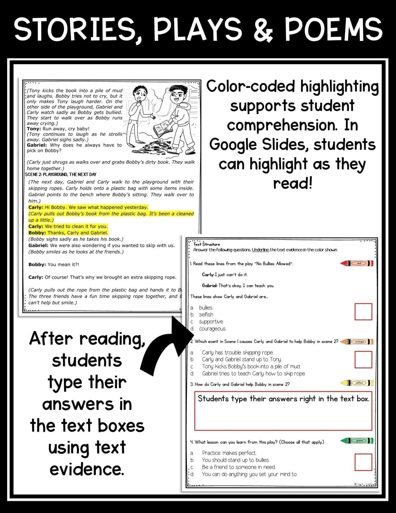 Text Structure in Stories Plays Poems - 3rd RL.3.5 - Reading Passages for RL3.5 - Image 7