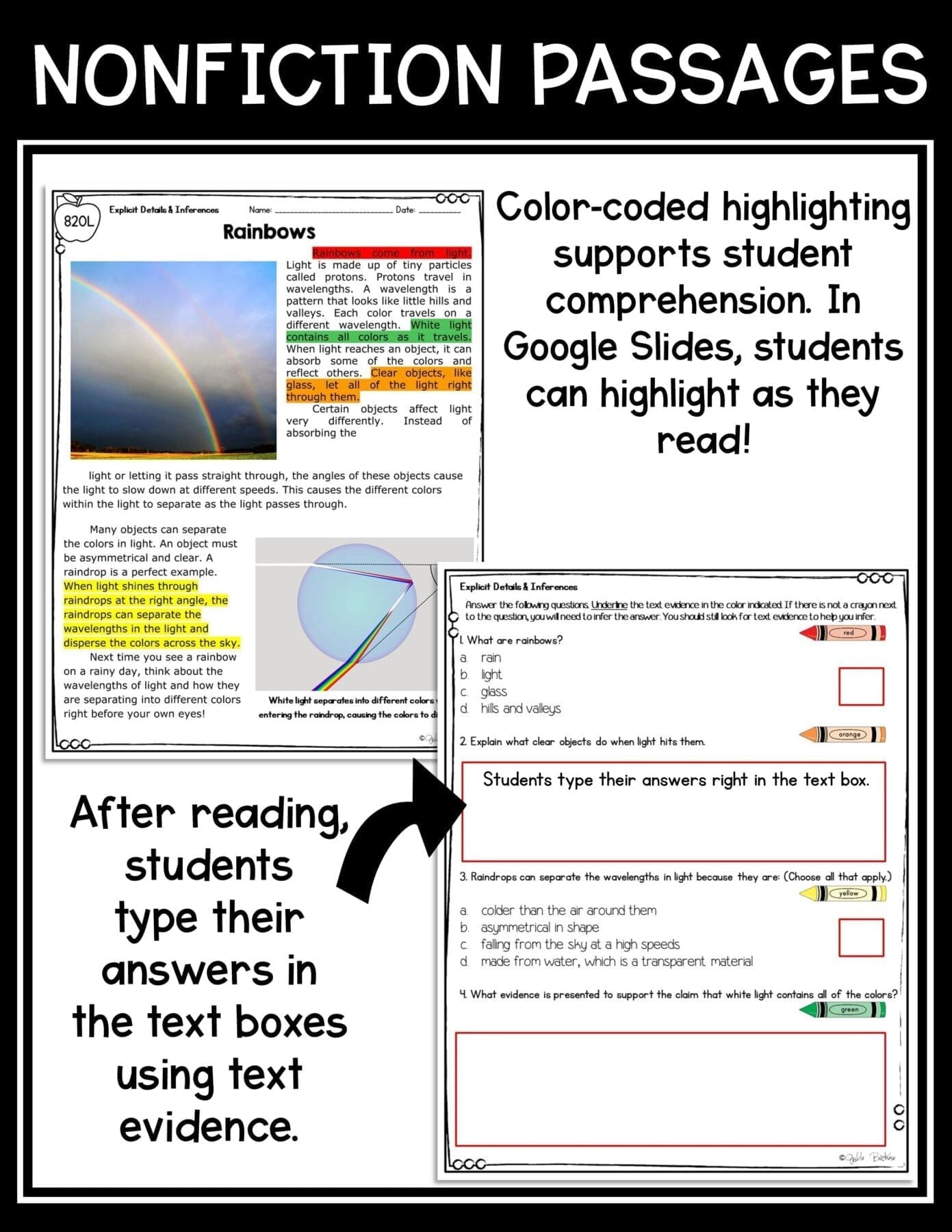 Making Inferences Reading Comprehension Passages Worksheet 4th 5th RI.4.1 RI.5.1 - Image 7