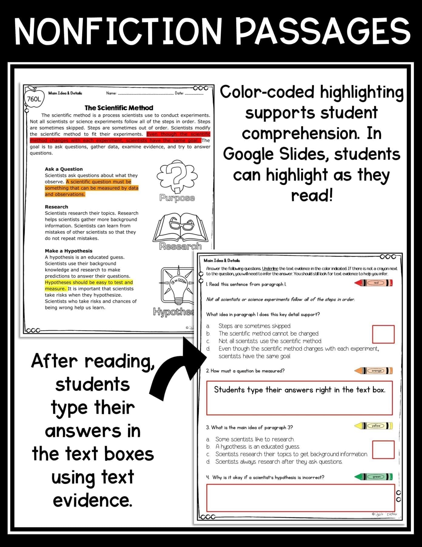 Main Idea Supporting Details Reading Comprehension Passages 4th 5th RI.4.2 RI5.2 - Image 7