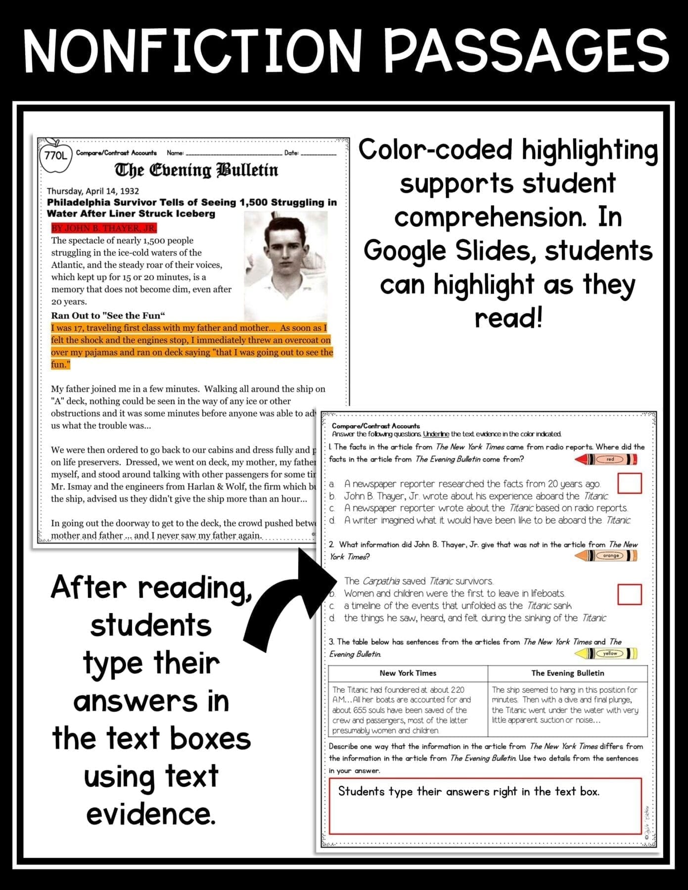 Compare & Contrast Multiple Accounts Reading Passages 4th Grade RI.4.6 RI4.6 - Image 7